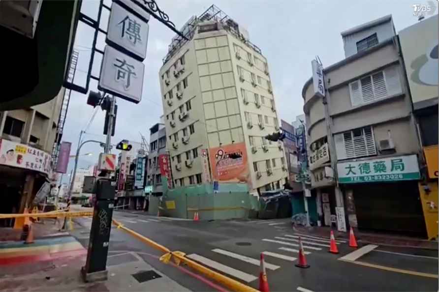 Aftermath of cluster of earthquakes in Taiwan