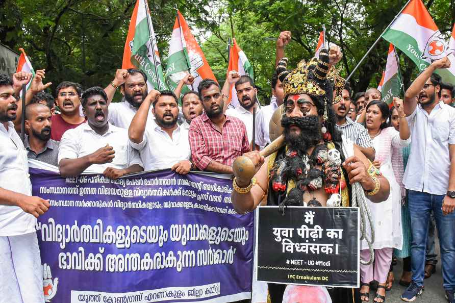 Protest against NEET result