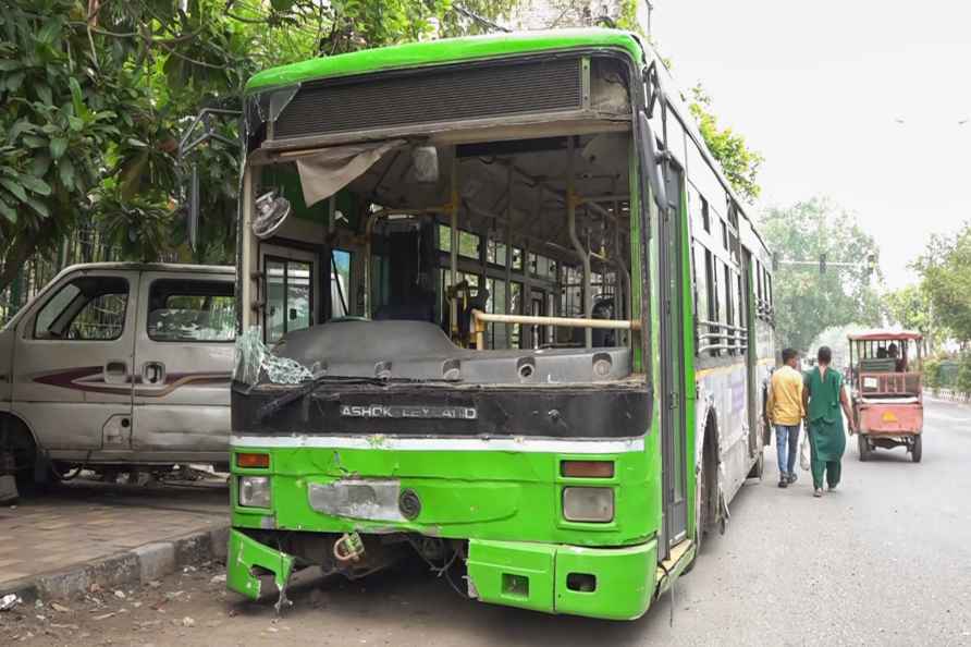 1 injured after DTC bus overturned