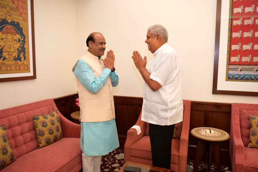 Om Birla meets Jagdeep Dhankhar