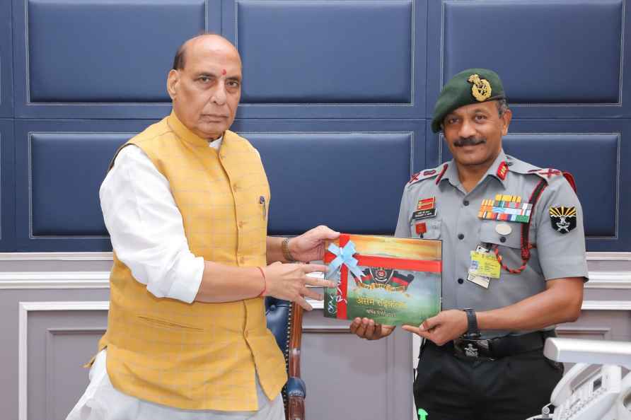 Lt Gen PC Nair called on Rajnath Singh