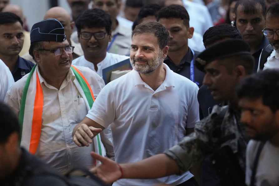 Rahul Gandhi at AICC HQ in Delhi