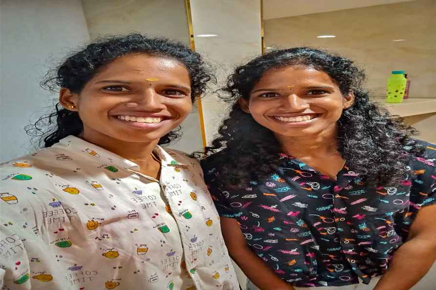 Athletes Vithya and Nithya Ramraj