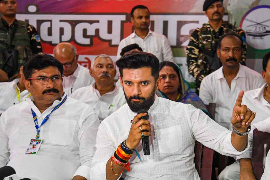 Chirag Paswan addresses press