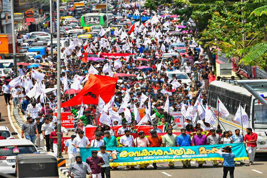 Thiruvananthapuram: Students Federation of India (SFI) activists...