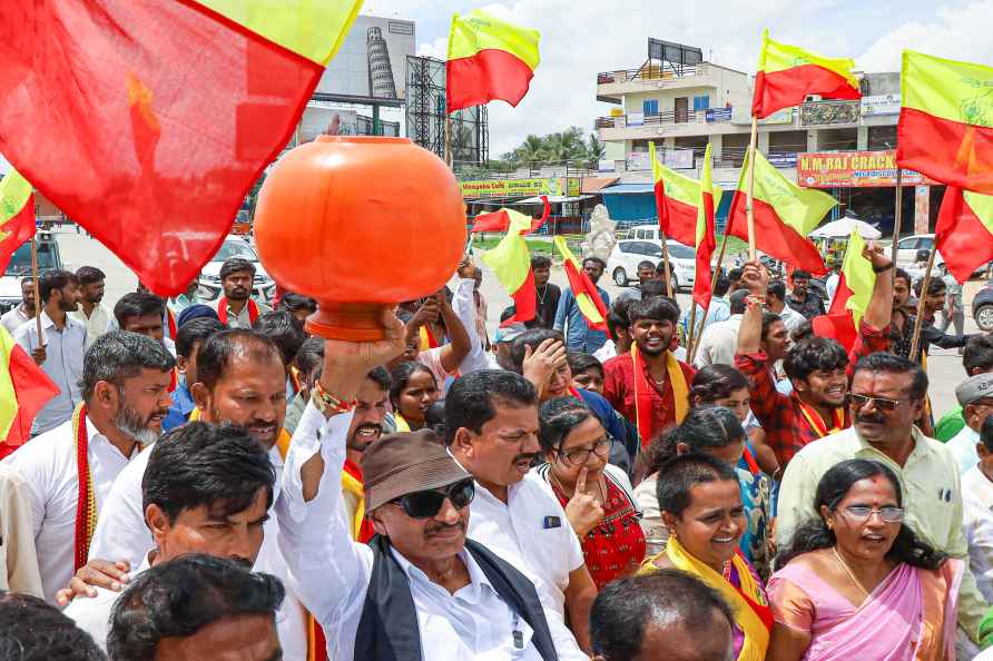 Kannada activists protest