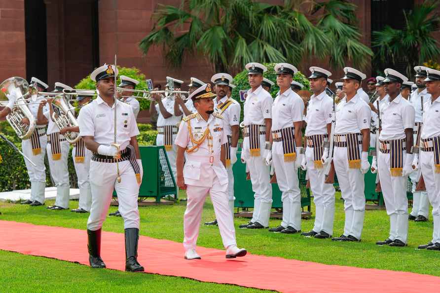 Ceremonial welcome of Adm Mohammad Nazmul Hassan