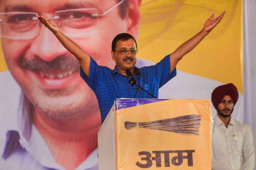 Bastar: Dehli Chief Minister Arvind Kejriwal addresses a gathering...