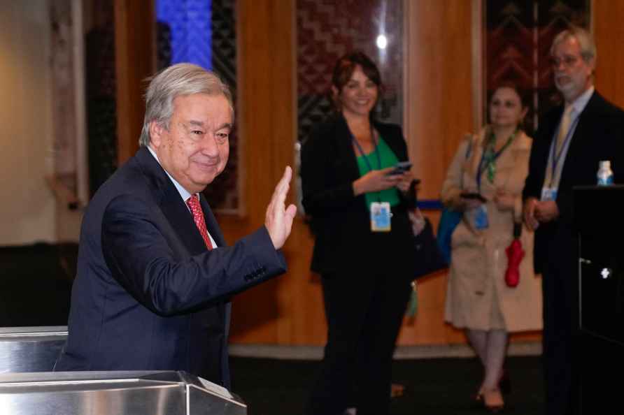 United Nations Secretary-General Antonio Guterres arrives to the...