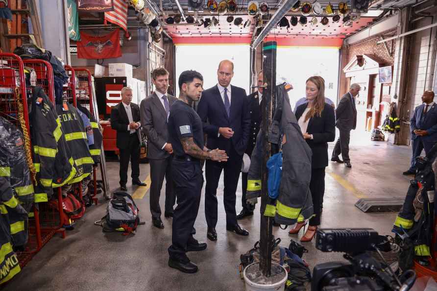 Prince William at FDNY Firehouse
