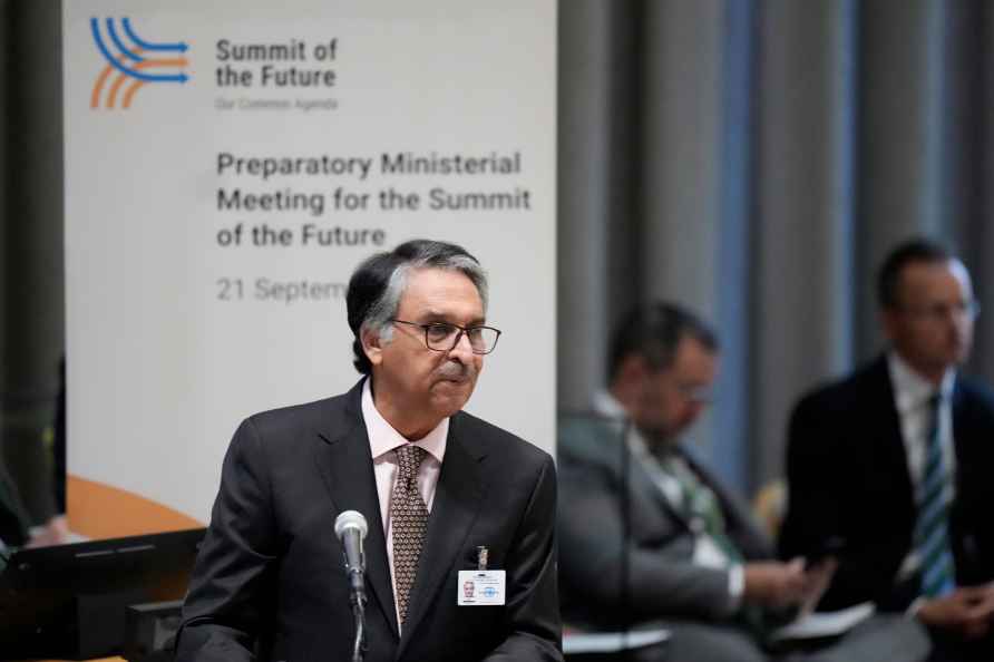 Pakistan Foreign Minister Jalil Abbas Jilani speaks during the Summit...