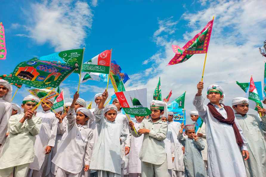 Procession ahead of Eid Milad-un-Nabi festival