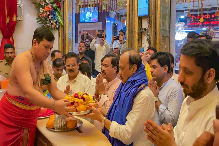 Ajit Pawar visits the Siddhivinayak Temple