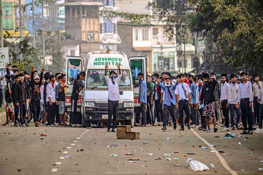 Protest against killing of students in Imphal