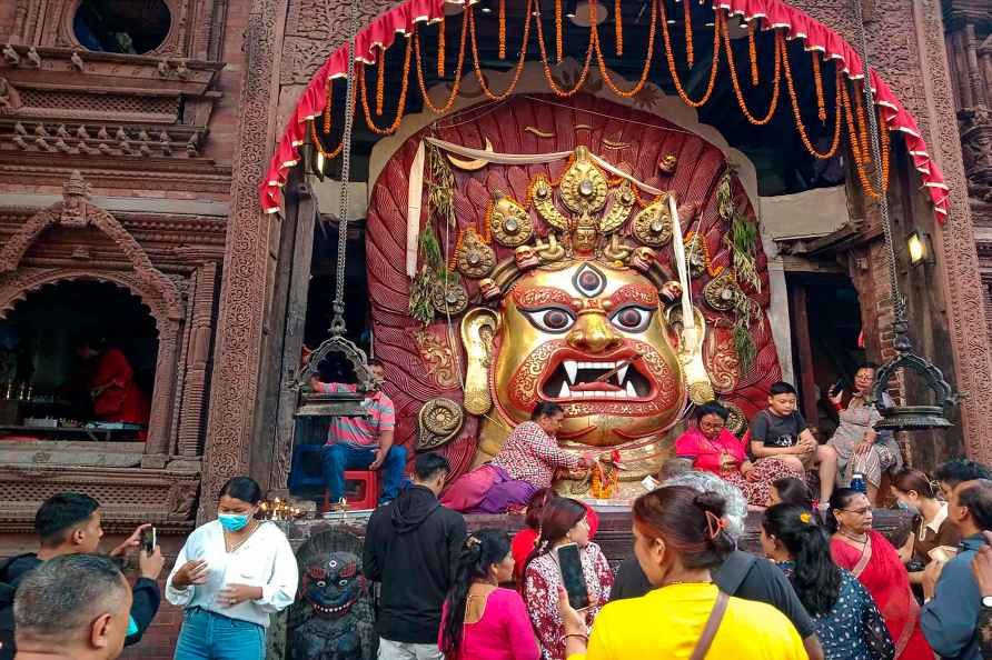 **EDS: WITH STORY** Kathmandu: Devotees during the celebration of...