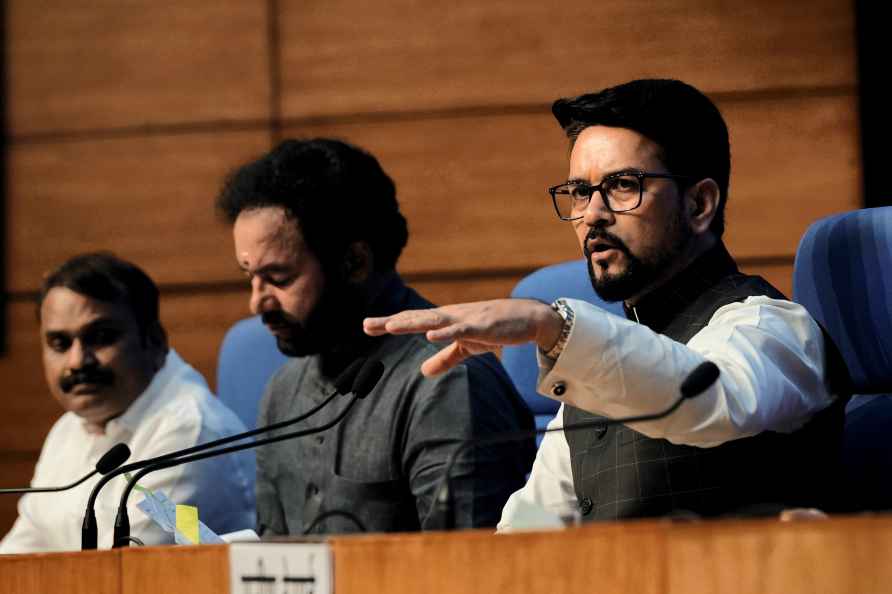 Anurag Thakur at press brief