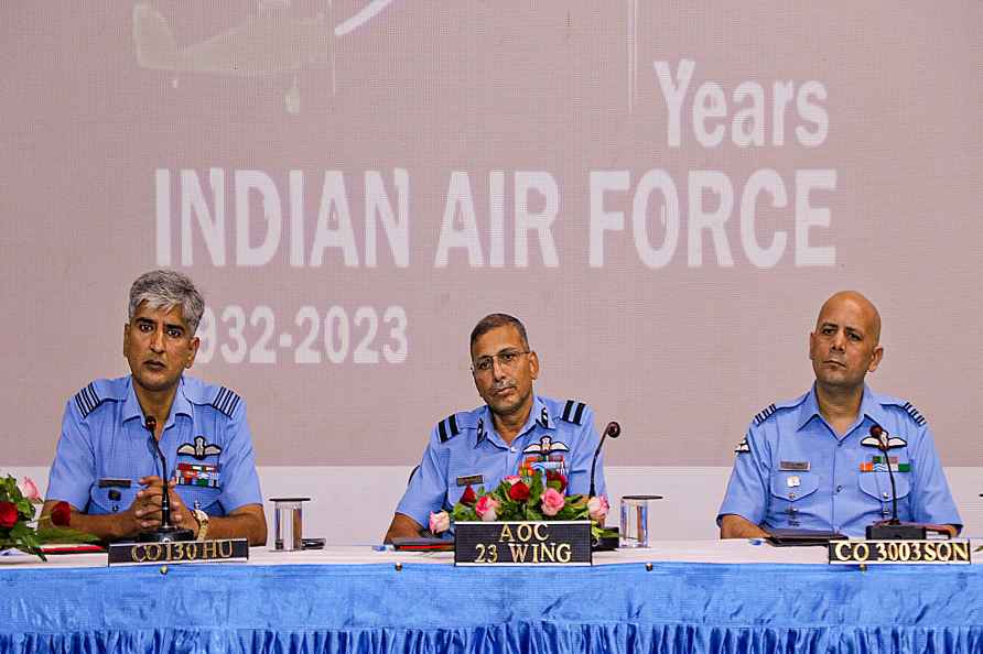 Press conference at Jammu Air Force Station