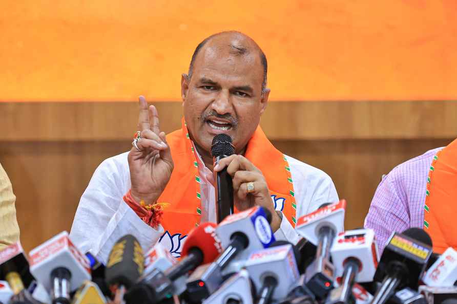 CP Joshi addressing press