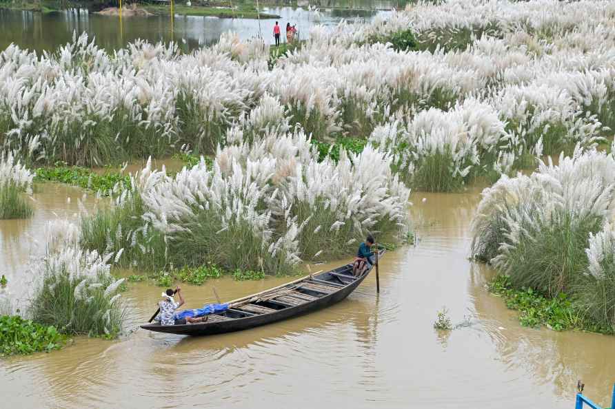 Overflown Hooghly river