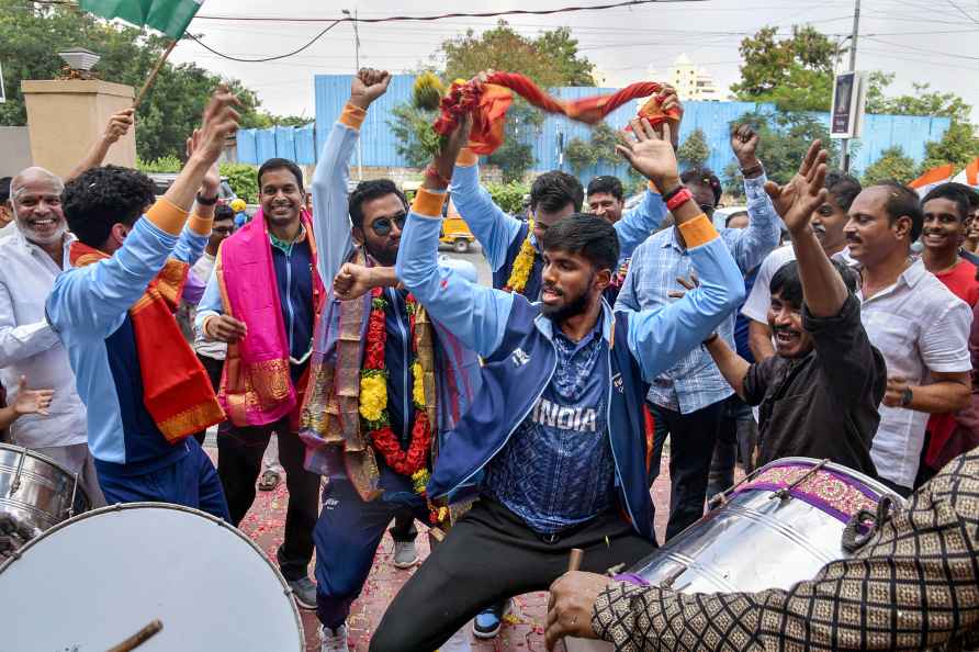 Satwiksairaj Rankireddy in Hyderabad on arrival