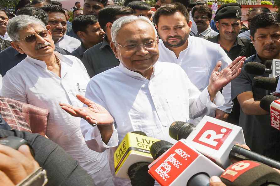 Nitish Kumar addresses media