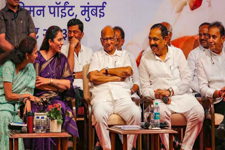 Mumbai: NCP President Sharad Pawar, party MP Supriya Sule, Jayant...