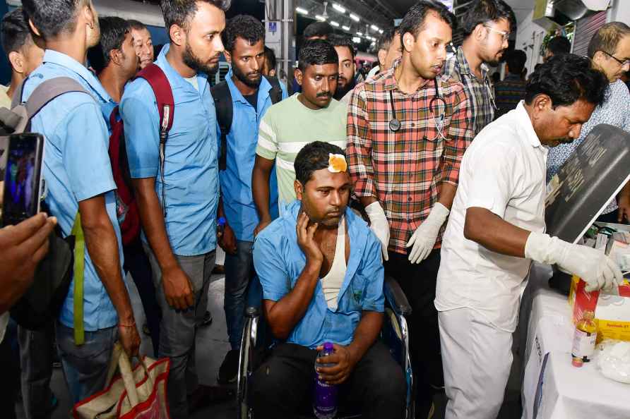 Passengers of North East Express in Guwahati