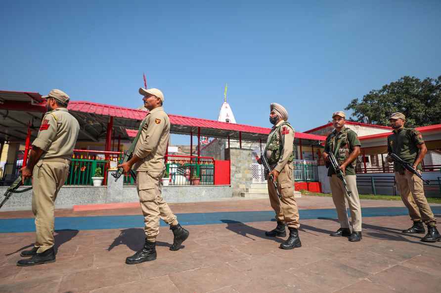 Security at Kali Temple in Jammu