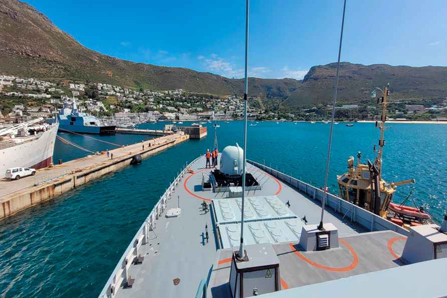 Operational Sea Training of South African ship by Indian Navy