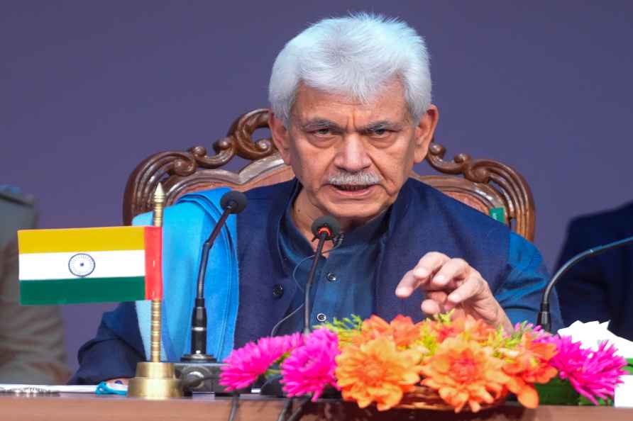 Srinagar: Jammu and Kashmir Lt. Governor Manoj Sinha addresses a...