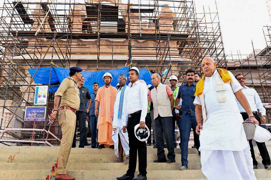 Yogi Adityanath at Ramjanmabhoomi complex