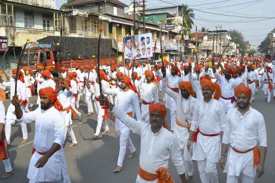 Shiv Pratishthan supporters in Karad