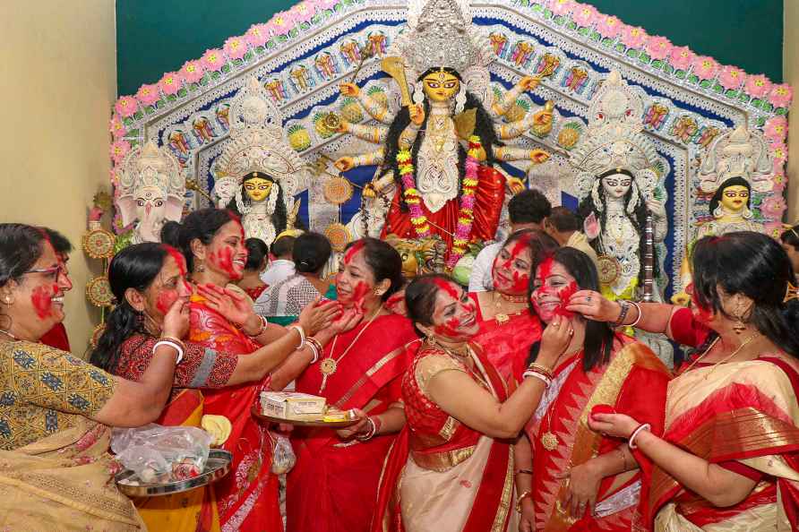 Vijayadashami: Sindoor Khela in Birbhum