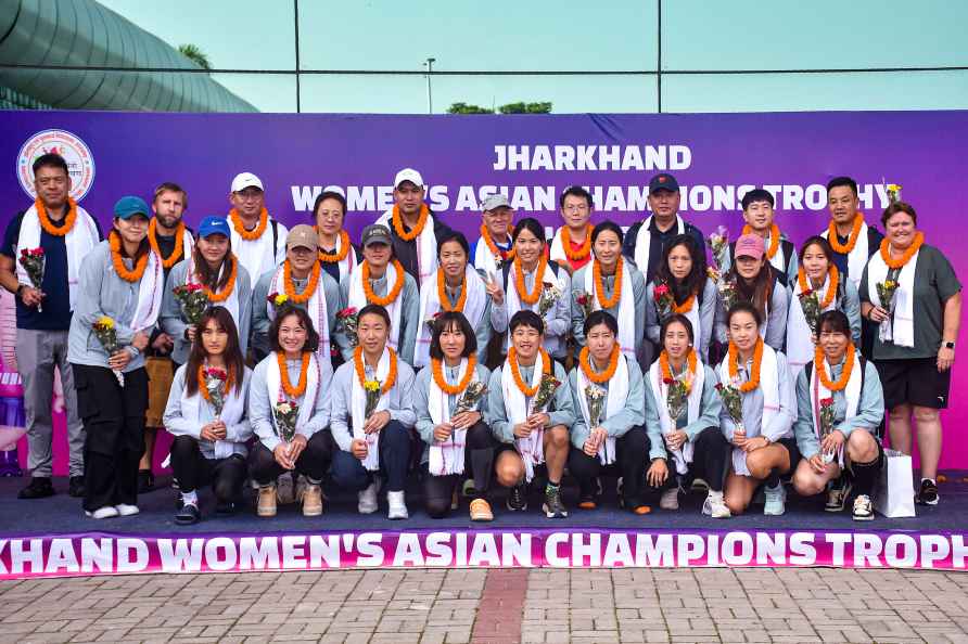 Chinese women hockey team in Ranchi