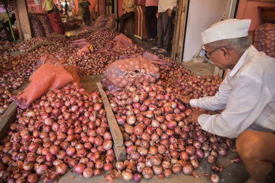 Onions at APMC market