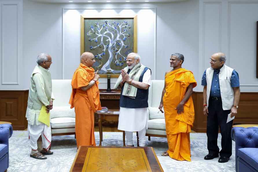 PM Modi meets Sri Ram Teerth Kshetra Trust officials