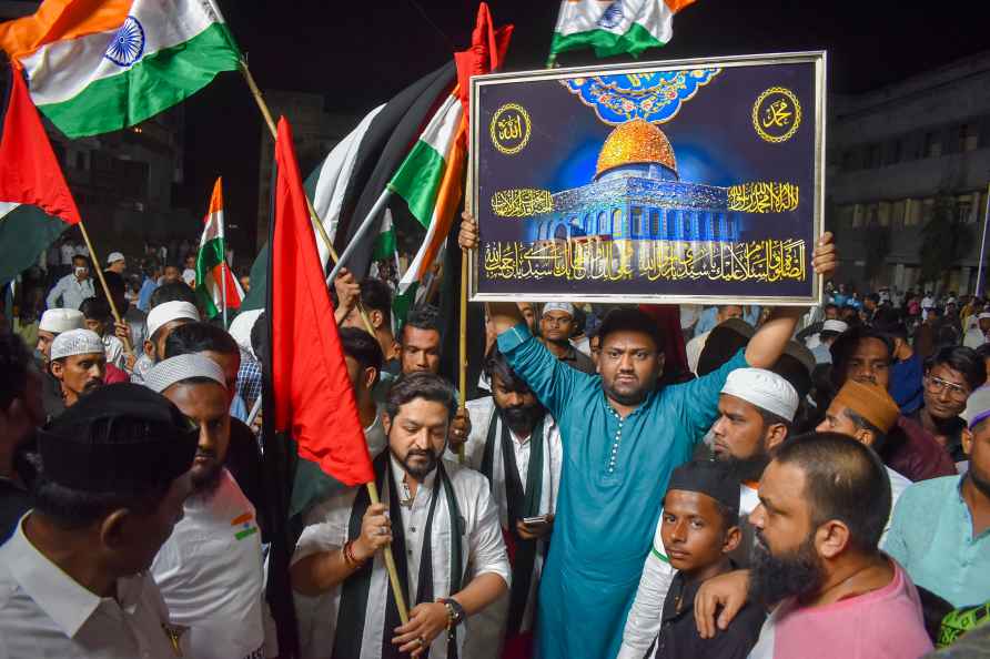 Demonstraion for Palestinians in Solapur