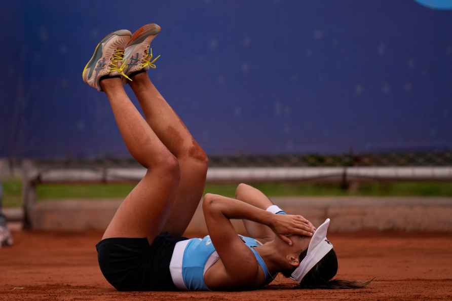 Argentina's Lourdes Carle celebrates