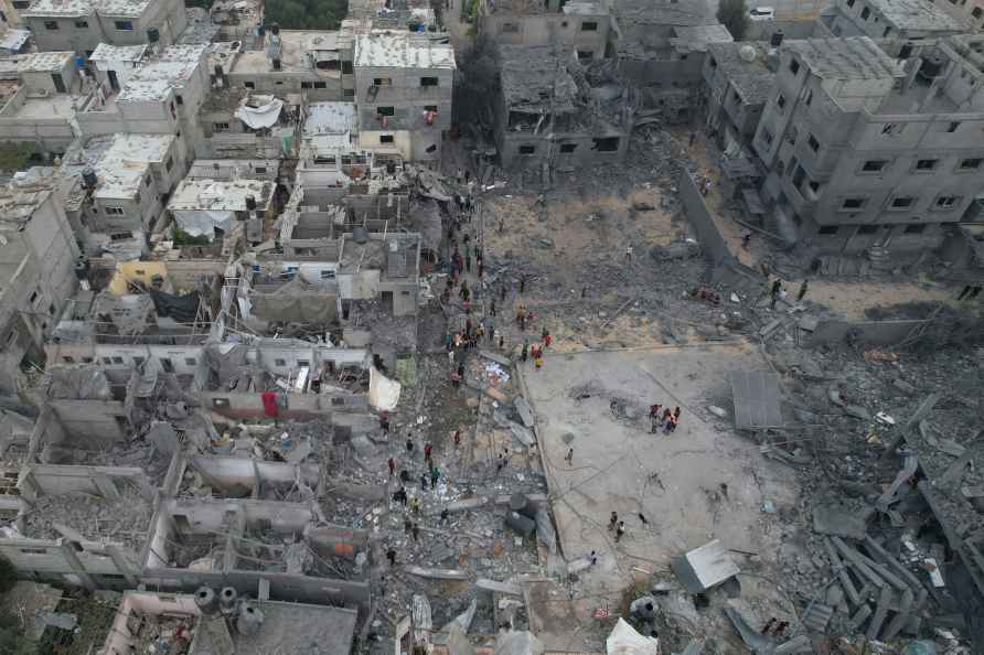 Israeli bombardment in the Nusseirat refugee camp