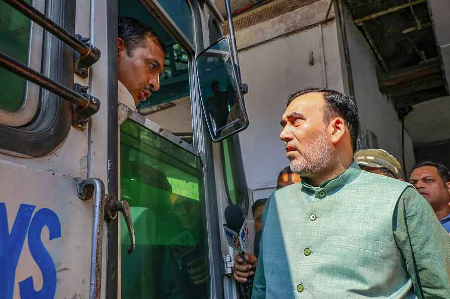 Gopal Rai inspects diesel buses