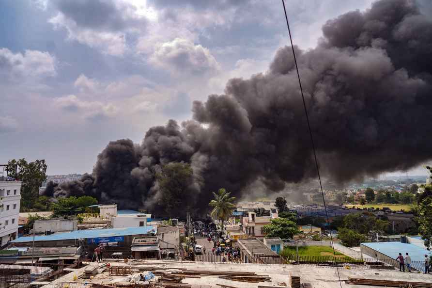 Fire at bus garage in Bengaluru