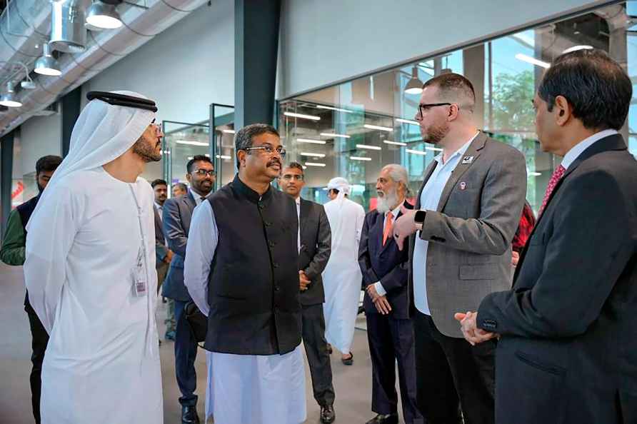 Dharmendra Pradhan in Abu Dhabi