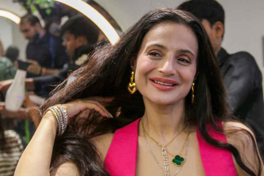 Gurugram: Bollywood actor Ameesha Patel during the launch of a salon...