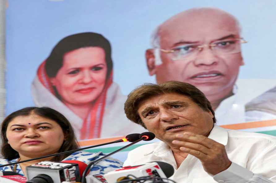 Raj Babbar addresses press