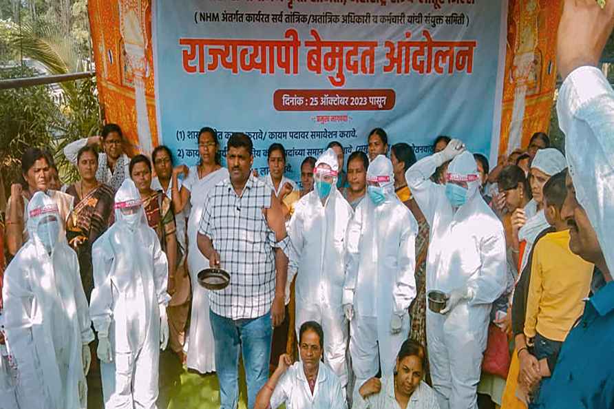 NHM contractual employees protest