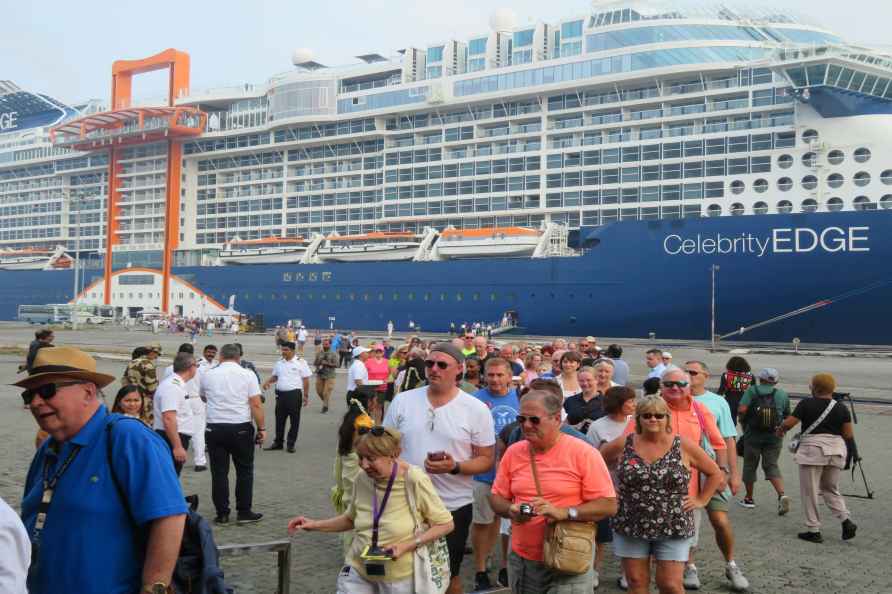 Luxury liner Celebrity Edge docks in Kochi