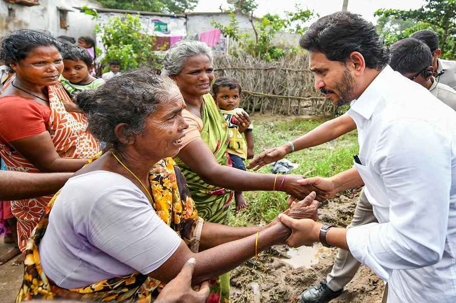 YS Jagan Mohan Reddy visits cyclone affected areas