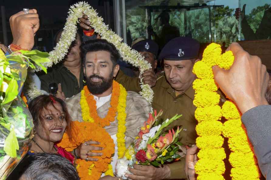 Chirag Paswan arrives at Birsa Munda Airport