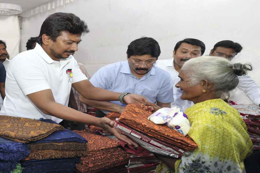 Udhayanidhi Stalin distributes relief material