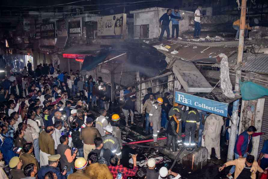 Fire at a market in Prayagraj